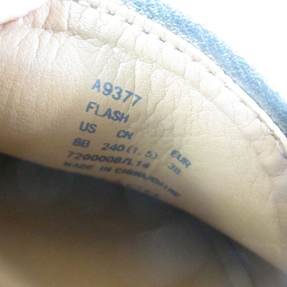 COACH Flash Metallic Leather Loafers 8 Silver Pewter Driving Flats A9377 - Picture 8 of 9